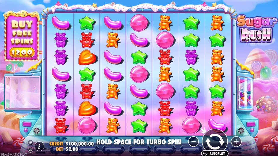 Sugar Rush from Pragmatic Play is a popular online slot in South Africa